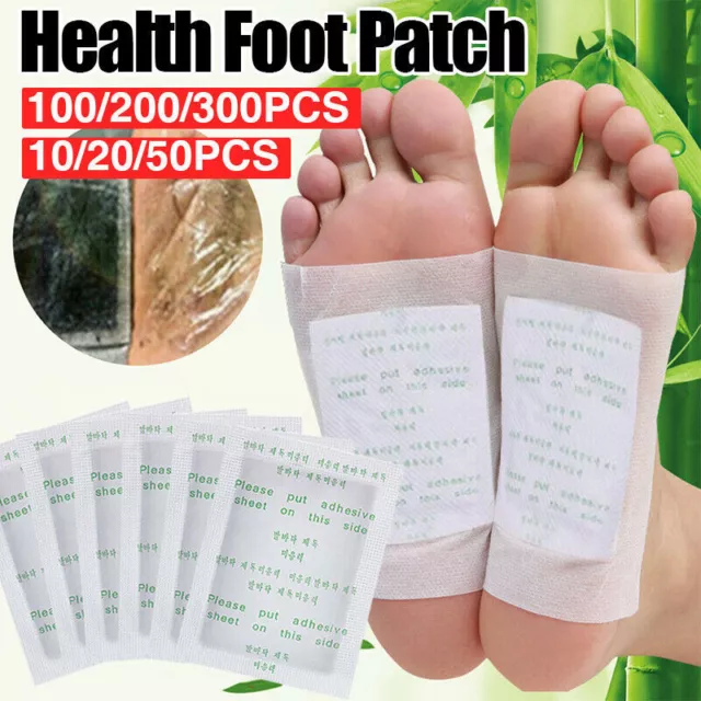 300 Pack Natural Detox Foot Pads Toxin Removal Plant Based Adhesive Patches AU