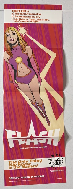 Tangent Promo Poster Girl Flash 1997 Promo 8023C 11 x 34 DC Comic Female