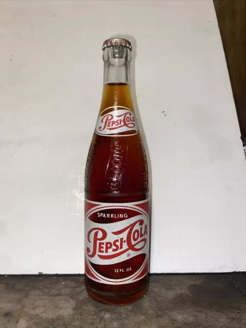 Full 12 Oz. 1950s Sparkling Pepsi Cola, Augusta GA.