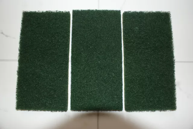 Ersatzbelag f. Padbrett Pad Superpad Handpad Polierpad  grün 24/12/2,5cm 3er-Set