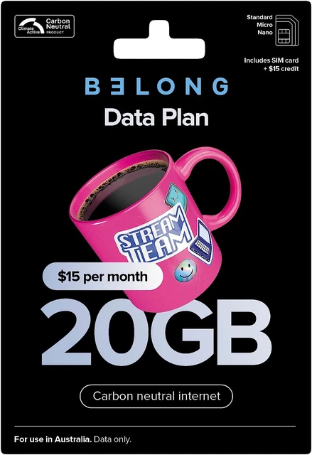 Belong Data SIM Starter Pack $15