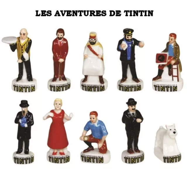 2019 LES AVENTURES DE TINTIN FEVE PORCELAINE 3D au choix