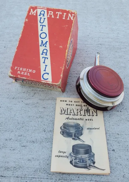 VINTAGE MARTIN NO. 81 Mohawk Red & Silver Automatic Fly Fish Reel $25.00 -  PicClick