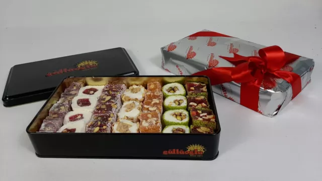 Gulluoglu Assorted Premium Turkish Delight Candy Gift Set, 1.65 lb - 750 gr,