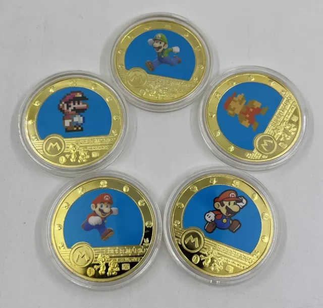 NEW SUPER MARIO Bros Nintendo Elite Collector Coins - Luigi Super Mario ...