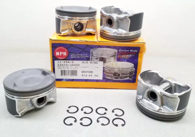 11-894-0 NPR Piston Kit STD Fits Nissan 2.5L DOHC 4CYL 89.000MM 2007-2013