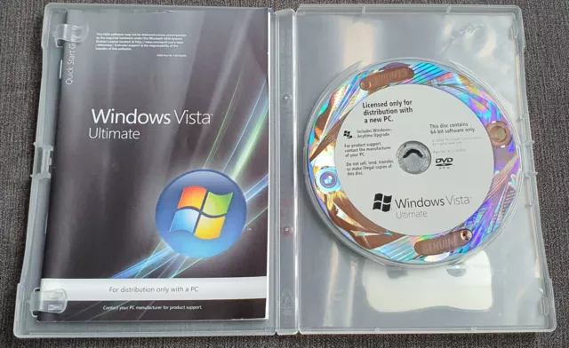 DVD de actualización de 64 bits de Microsoft Windows Vista Ultimate