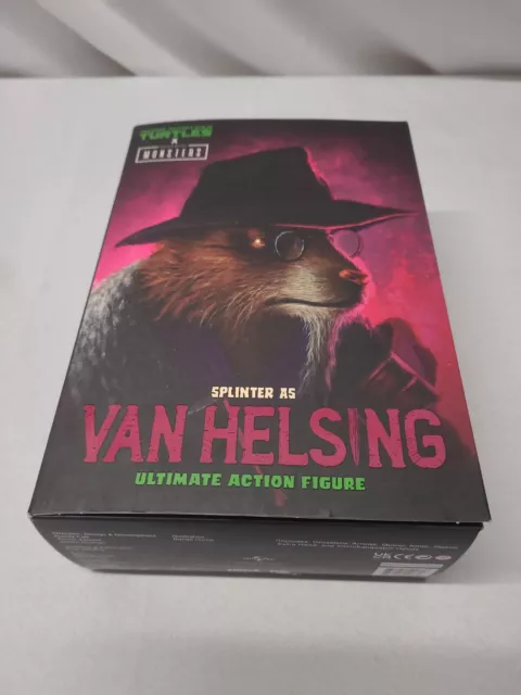 NECA Mutant Ninja Turtles Monster 7 in Action Fig Splinter Van Helsing NEW Rare