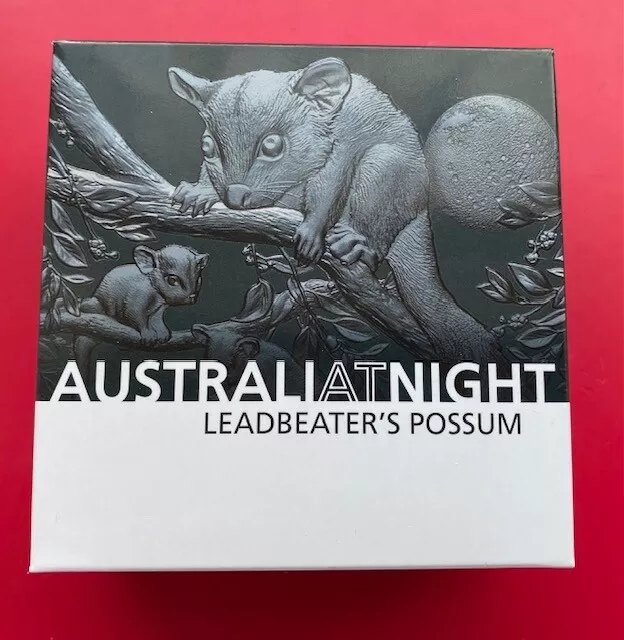 Australia at Night - Leadbeater`s Possum -  Niue Island 1 oz Silber 2022 PROOF