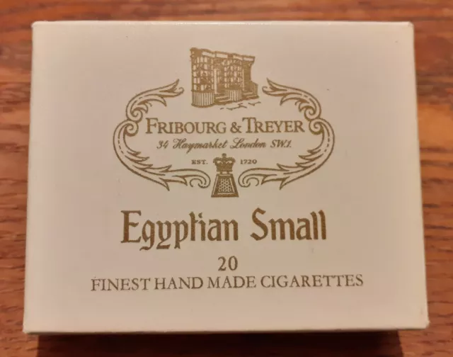 Old Empty Cigarette Box - Fribourg & Treyer Egyptian Small Hand Made Cigarettes