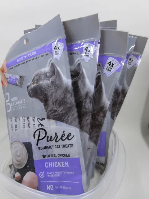 Puré gourmet para gatos Pure Balance Licable Pollo Gourmet Gato 10 paquetes