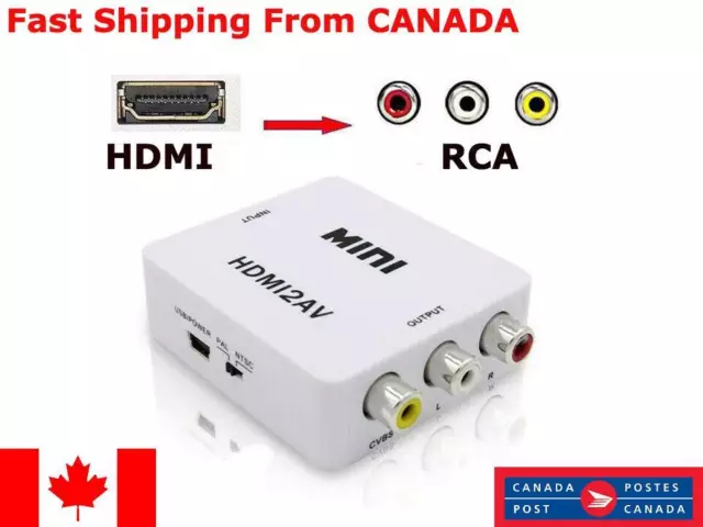 HDMI to RCA 1080P HDMI to 3RCA CVBS AV Composite Converter Video Audio Adapter