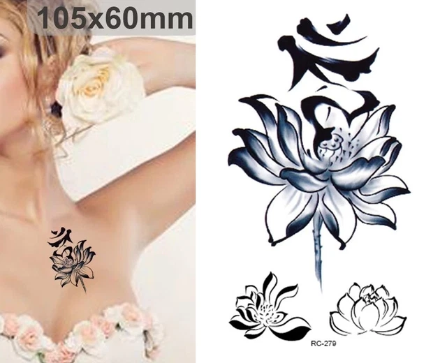 Tatouages Temporaires Autocollants Fleurs Multicolores - Étancher, Idéal Pour Fête Ou Plage