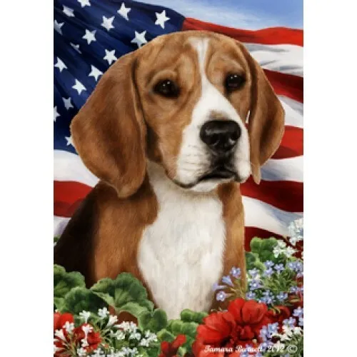 Patriotic (1) House Flag - Beagle 16007