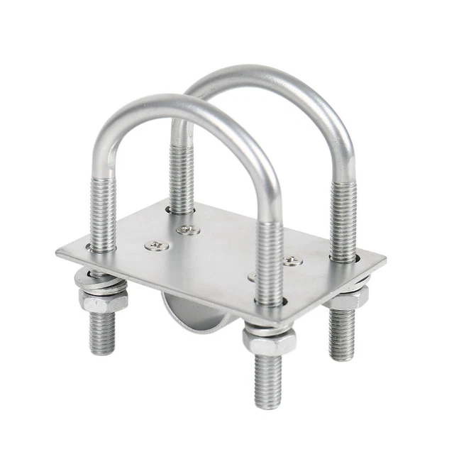 ANTENNA MAST CLAMP Bracket with UBolts AntiRust Clamp Panel Pipe