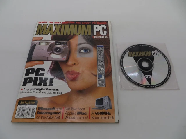 Maximum PC Magazine Disk Nov 1998 Apple iMac / 450MHz Dell / PC PIX / MORE