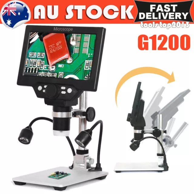 G1200 Digital Microscope 12MP 1200X Continuous Amplification Magnifier 2X Lights