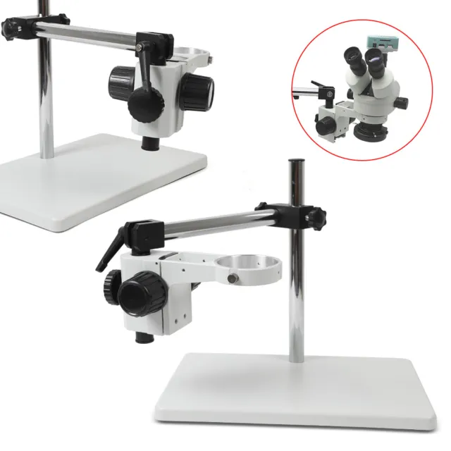 Arm Stereo Lab Microscope Boom Stand Focusing Holder Rack 76mm 360° Rotation