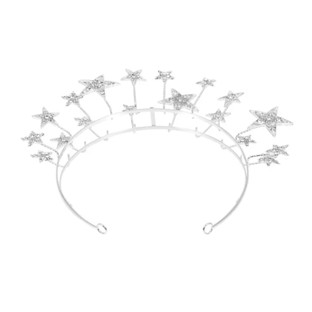 Star Crown Headband Alloy Rhinestone Miss Hair Accessories Childrens Bridal
