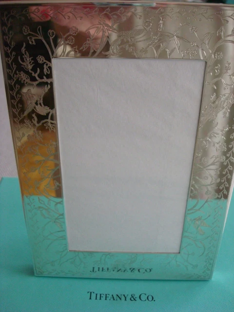 TIFFANY STERLING SILVER **NEW**AUDUBON PICTURE FRAME ETCHED & EMBOSSED pouch,box TIFFANY STERLING SILVER **NEW**AUDUBON PICTURE FRAME ETCHED & EMBOSSED pouch,box
