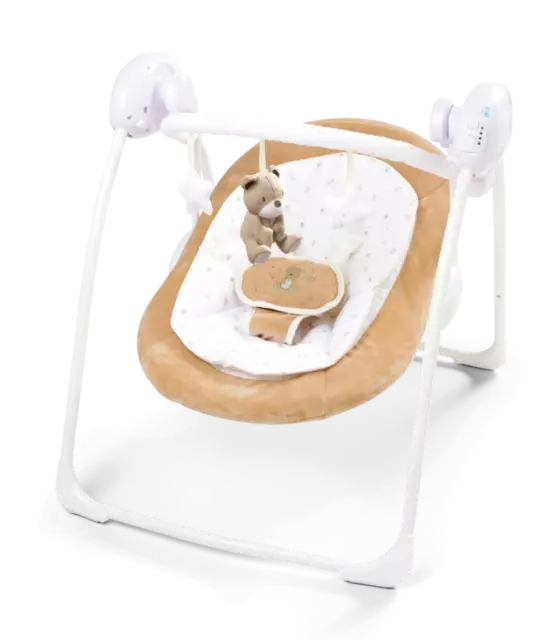 Deluxe Foldable Little Teddy First Baby Electric Swing Soothing Music & Toys 080