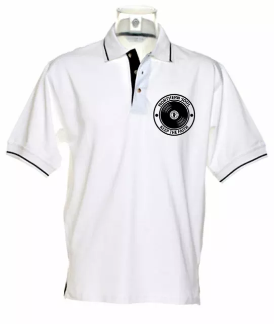 T-shirt polo Northern Soul Keep The Faith Record - Wigan Motown mod casinò