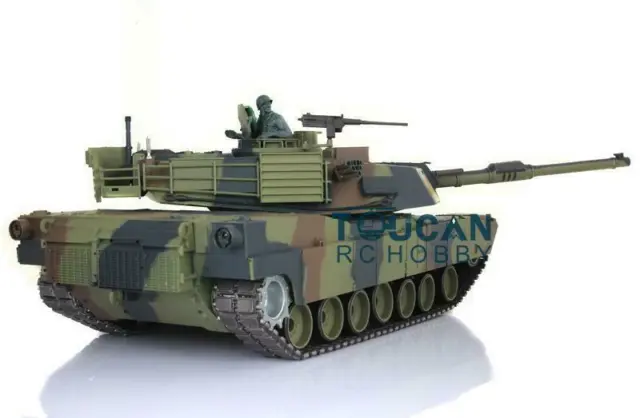 Henglong M1A2 Abrams 1/16 Upgraded 7.0 RC Tank InFrared 3918 360° Barrel Recoil 3