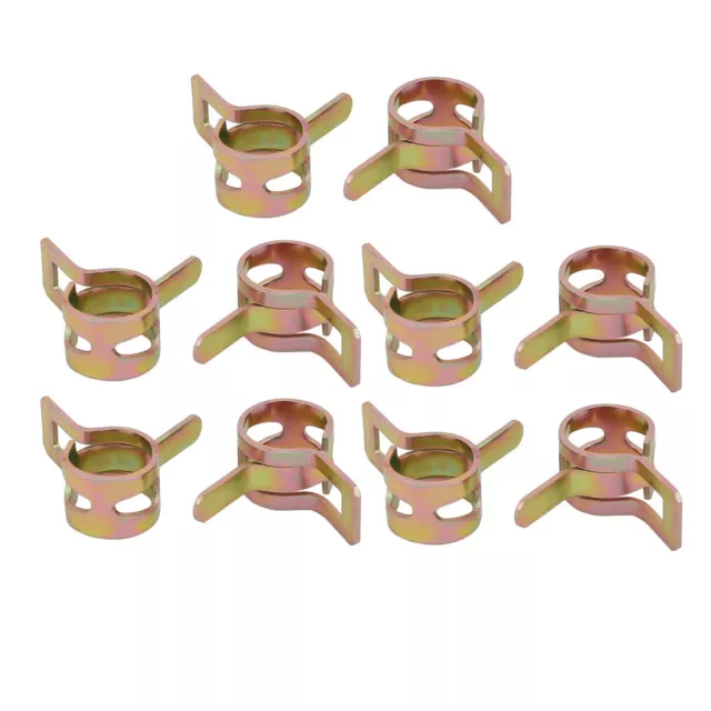 10Pz Abrazadera Aire Tono Bronce 9mm Banda Elástica Tubo Flexible