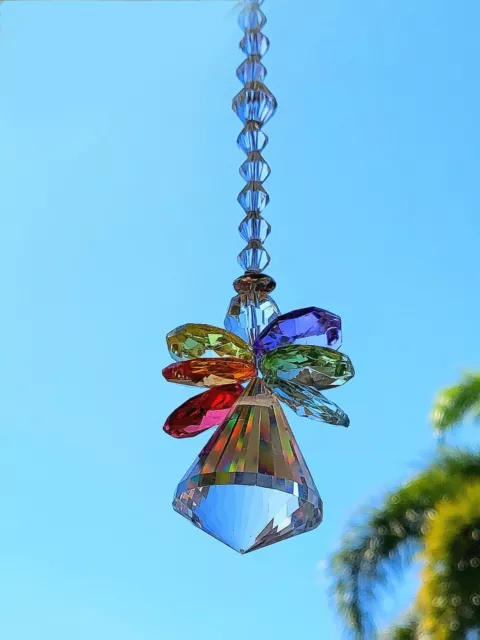 Guardian Angel Crystal Suncatcher Car Pendant Hanging Ornament Home Decor Gift