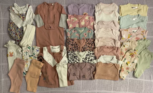 Baby Girl Massive Bundle 0-3 Months Next Baby Gap H&M Outfits Floral Bunny
