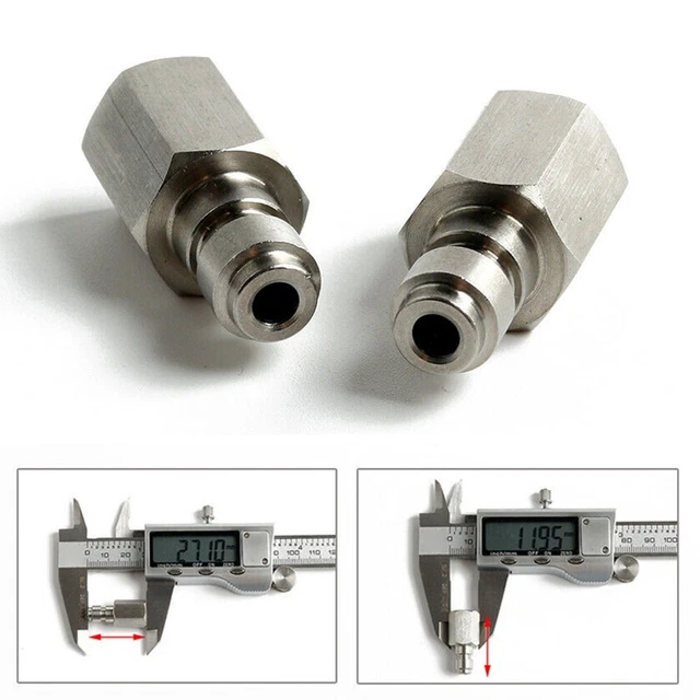 Stainless Steel Quick Disconnect Coupler Plug Adapter BSP Thread 8mm Male