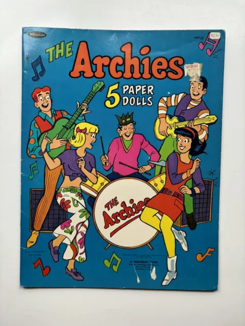 Vintage Original 1969 The Archies 5 Paper Dolls - Archie Comics - Uncut