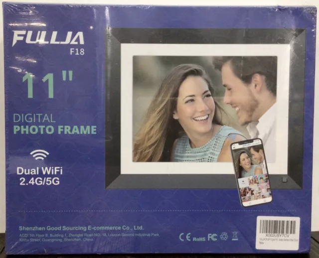 FULLJA 11" 2K Digital Photo Frame, Smart WiFi Digital Picture Frame, 32GB - F18