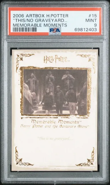 2006 Artbox Harry Potter Memorable Moments 15 This Is No Graveyard PSA 9