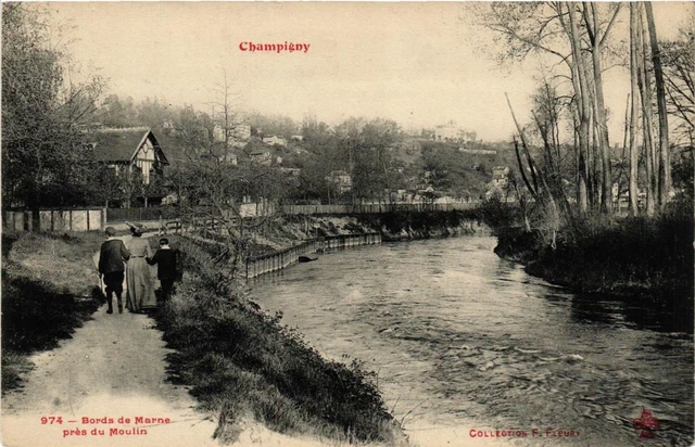 CPA AK CHAMPIGNY 974 Bords du Marne near du Moulin (671817)