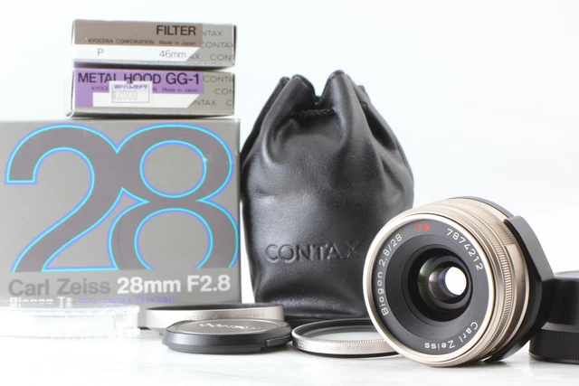 ALLE BOX [NEUWERTIG / KAPUZENFILTER] Contax Carl Zeiss Biogon 28 mm F2,8 G1 G2 aus JAPAN