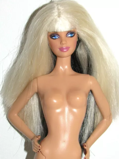 Mattel Barbie Nude Blonde Brunette Mixed Hair Model Muse For Ooak