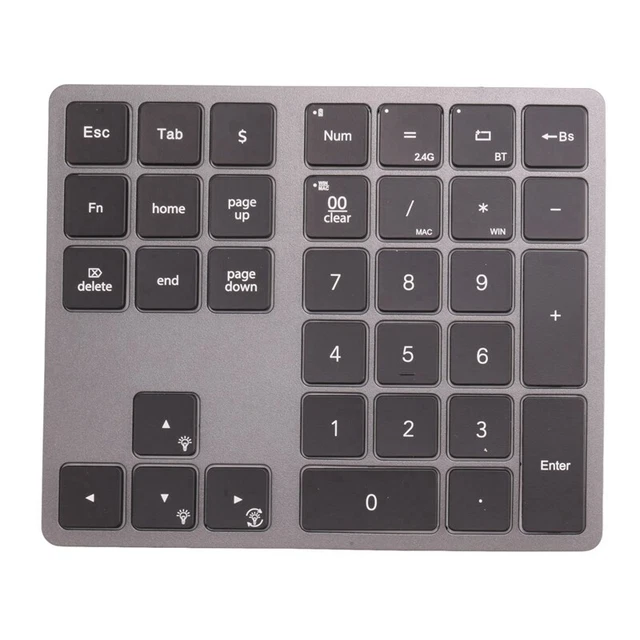 cimetech Tastiera numerica Bluetooth, 22-Keys Wireless Number Pad, tastierino numerico portatile per contabilità finanziaria, estensioni della tastiera compatibili con laptop/desktop/notebook
