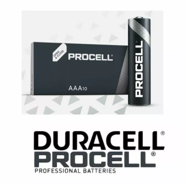 50 X Duracell Aaa Procell Alkaline Batteries Lr03, Mn2400 Replaces Industrial 3