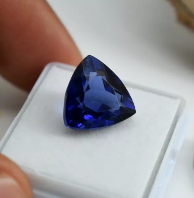 AAA+ Qualité Tanzanite Naturelle Gemme CGI Certifié Trillion Forme 10 CT