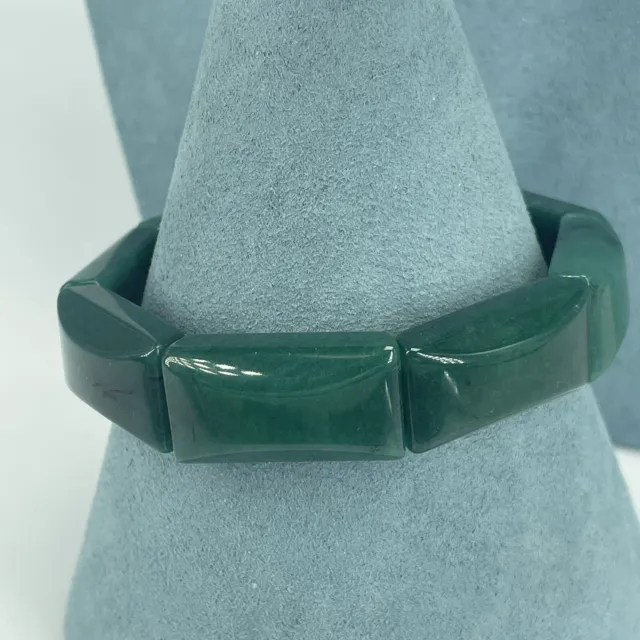 Lola Rose bracelet Green Aventurine gemstone Chunky beaded Panel Stretch