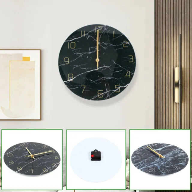 12 inch Wall Clock Decorative Mute Acrylic Round Hanging Clock Decor USA