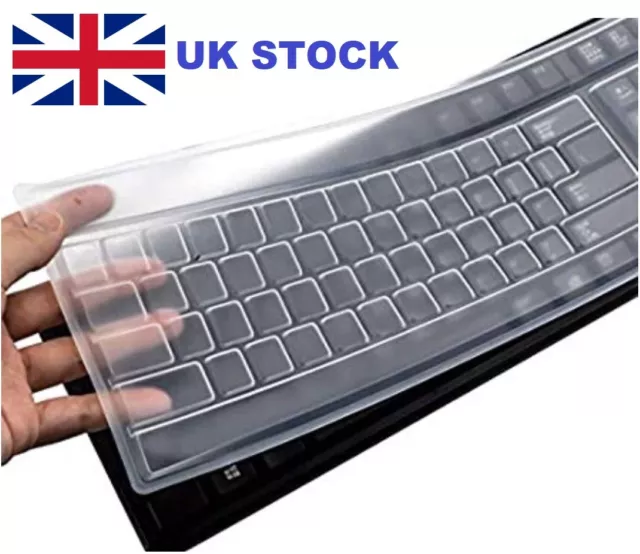 Universal Desktop Keyboard Protective Skin Silicone Protector Cover Clear Film