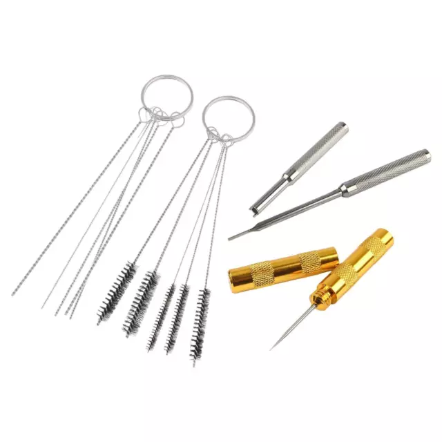 Alloy Airbrush Cleaning Repair Tool Kit Washing Needle Spray Gun Brushes