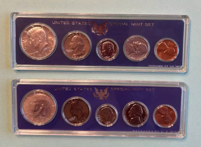 Lot 1966 + 1967 US Special Mint Sets - SMS - Free Ship!