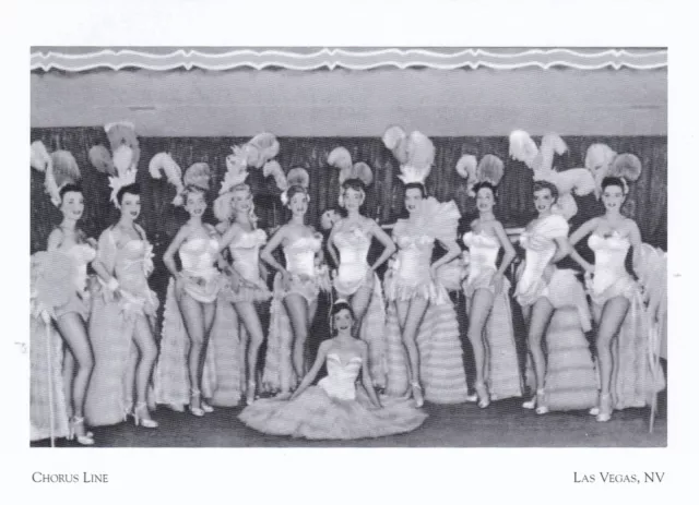 Vegas Show Girls Last Frontier Casino Las Vegas Nevada Postcard Circa 1950's