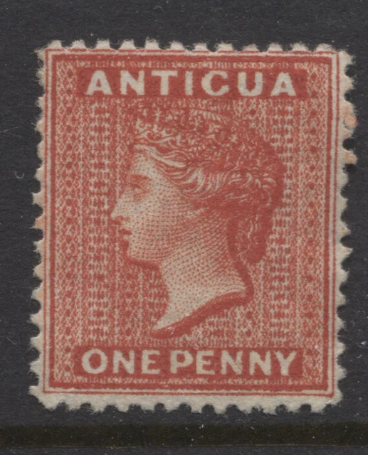 ANTIGUA - 1872 PERF.12½ 1d SCARLET WMK. INVERTED UNUSED SG.14w.   (REF.C15)