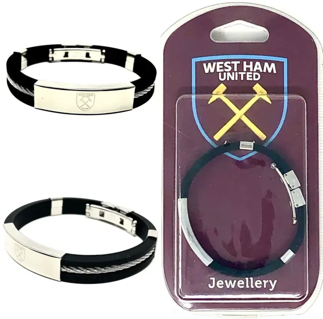West Ham United FC Silikon Silber Inlay Modisch Armband Hämmer Geschenk