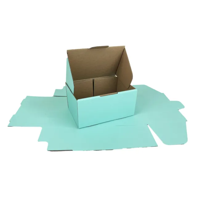 Mailing Box 125 x 100 x 75mm Diecut Mint Blue Shipping Carton B336