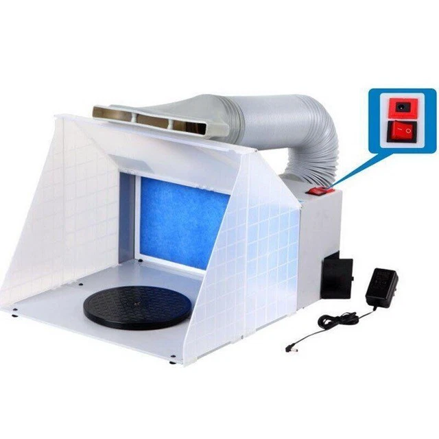 Pistola pulverizadora HS-E420DCK cabina de pulverización dispositivo de succión de niebla de escape para artesanías modelo